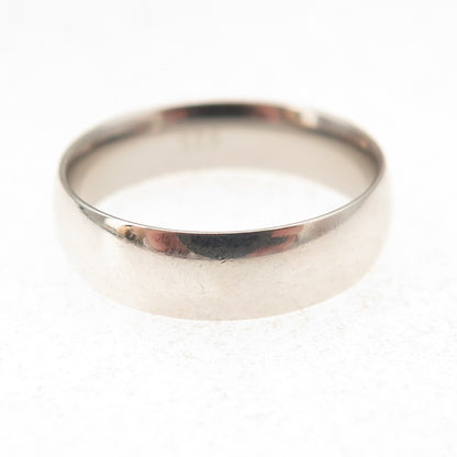 925 Sterling Silver Vintage Classic Wedding Band Ring Size 6.25
