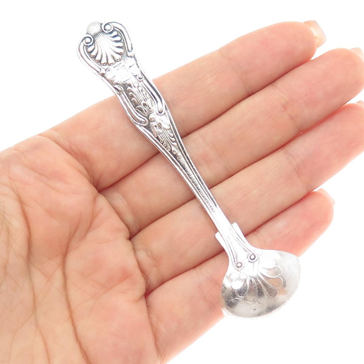 INTERNATIONAL SILVER 925 Sterling Antique Art Deco Naval Salt & Spices Spoon