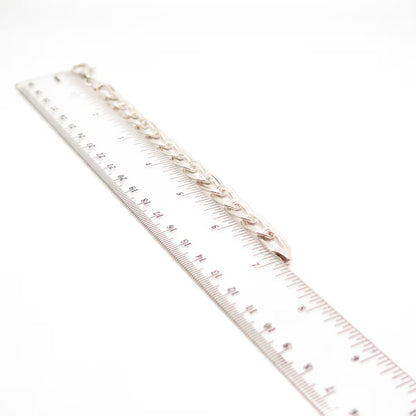 925 Sterling Silver Vintage Double Oval Link Bracelet 6.75"