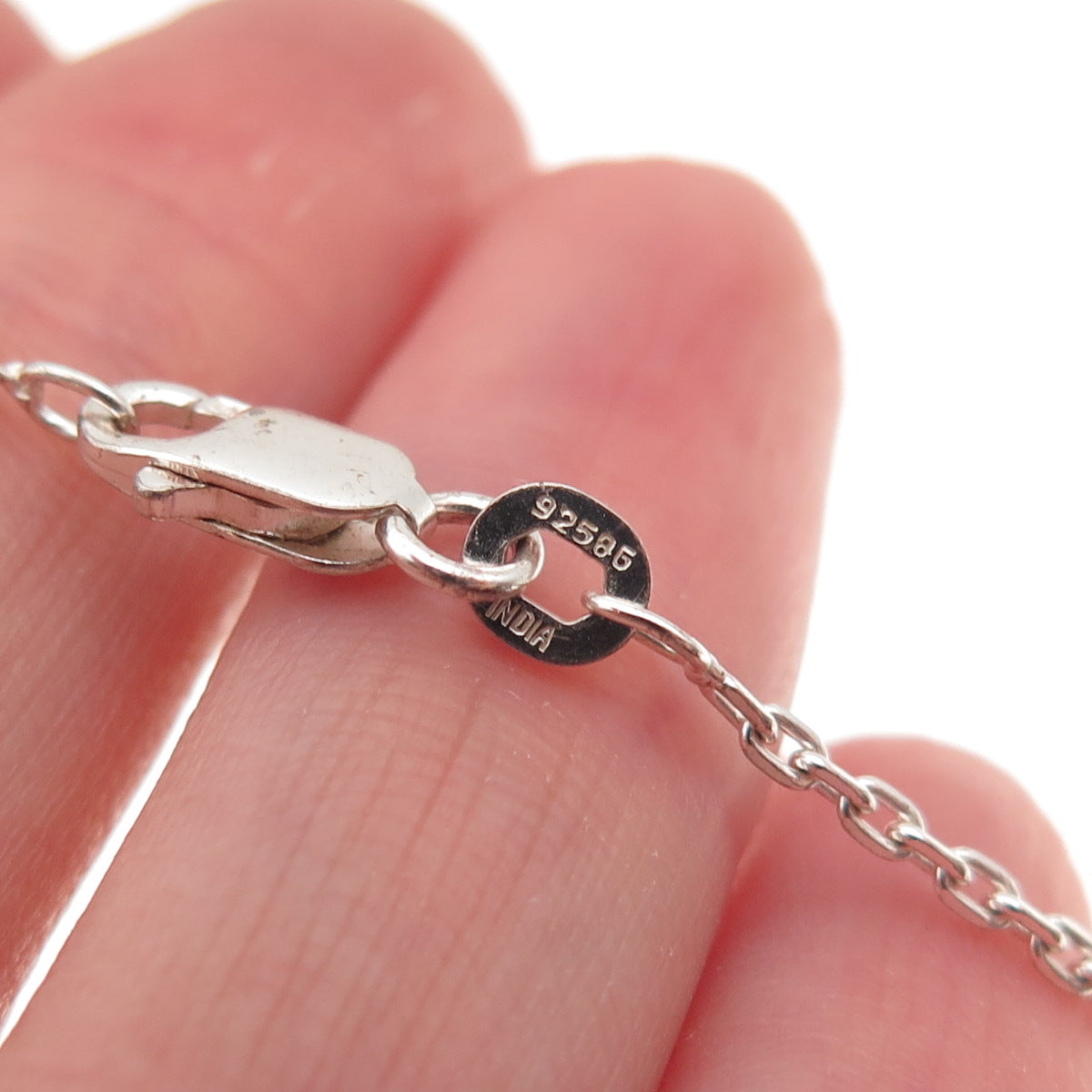 925 Sterling Silver Vintage Cable Chain Necklace 18"
