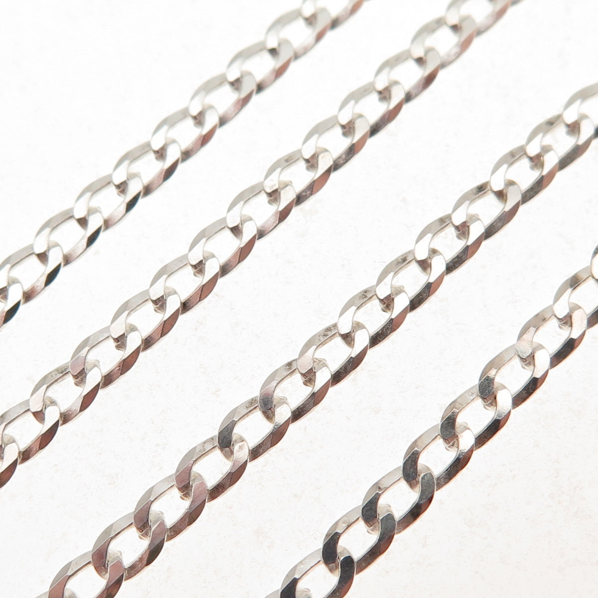 P. Lux 925 Sterling Silver Italy Curb Chain Necklace 20"