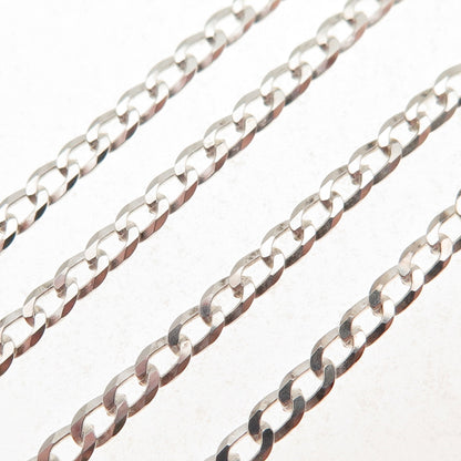 P. Lux 925 Sterling Silver Italy Curb Chain Necklace 20"