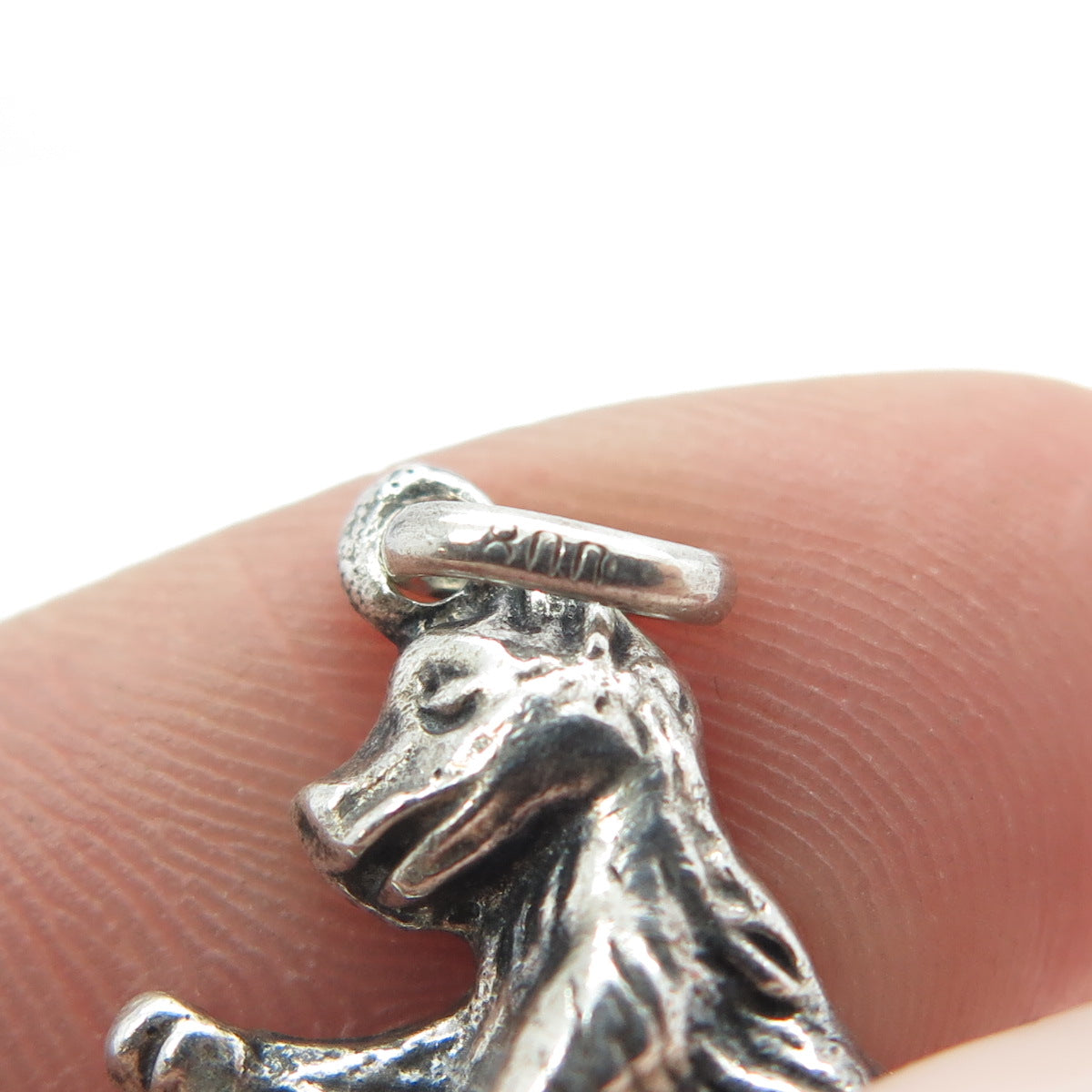 800 Silver Antique Art Deco Royal Bear Charm Pendant