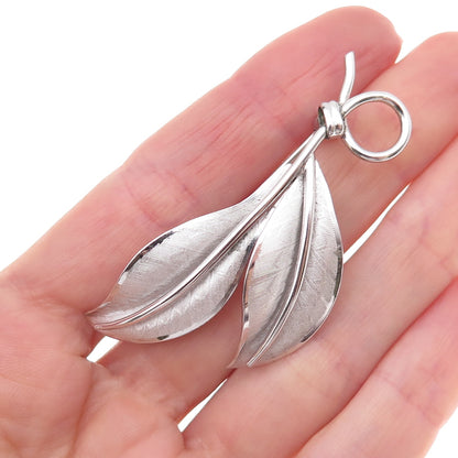 Danecraft 925 Sterling Silver Vintage Floral Leaf Pin Brooch