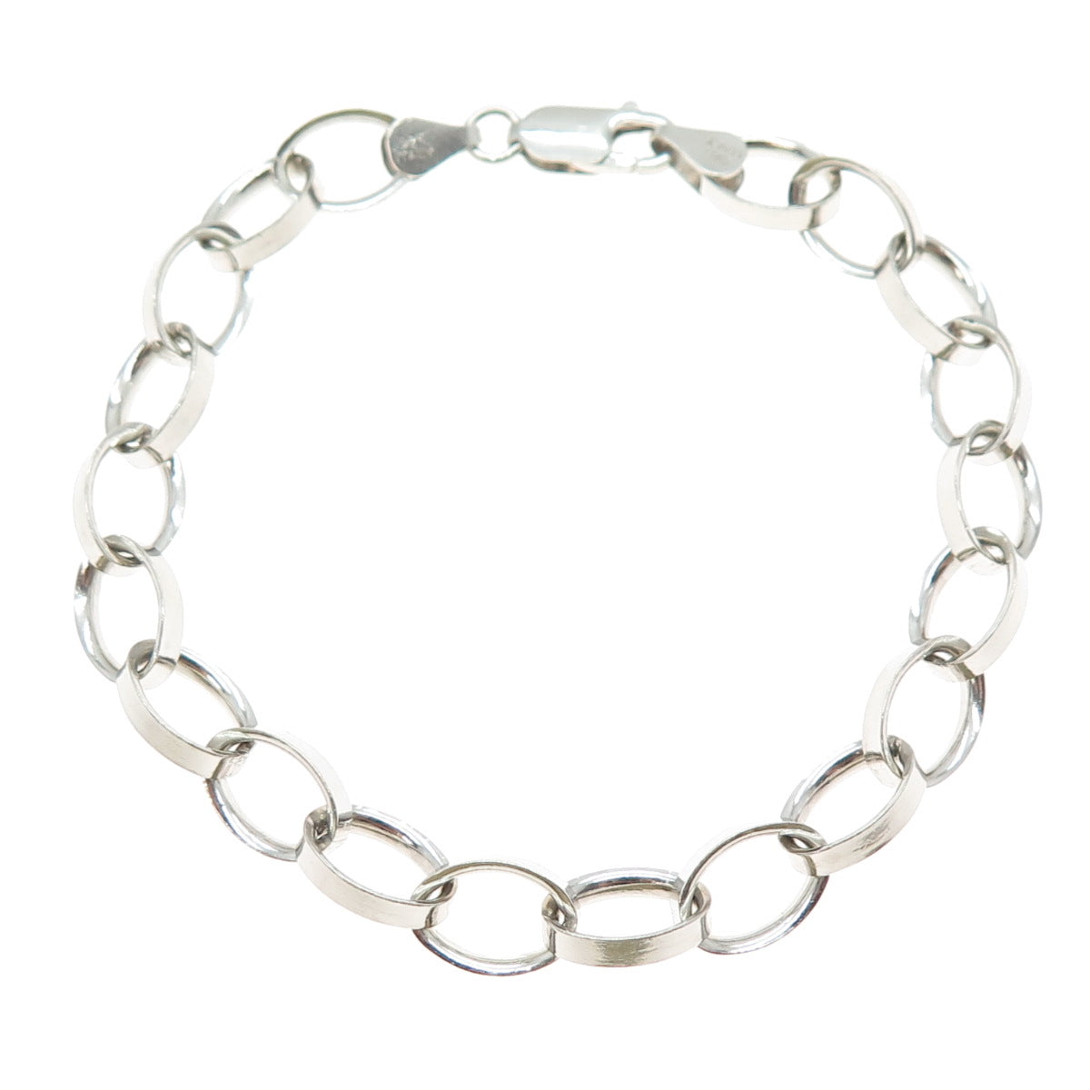 DANECRAFT 925 Sterling Silver Vintage Italy Oval Link Bracelet 7.5"
