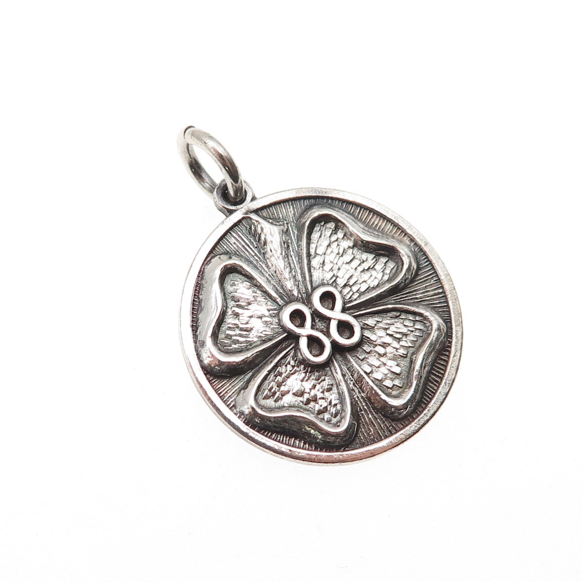 Ilias Lalaounis Sterling Silver Vintage Greece Clover Good Luck Charm Pendant