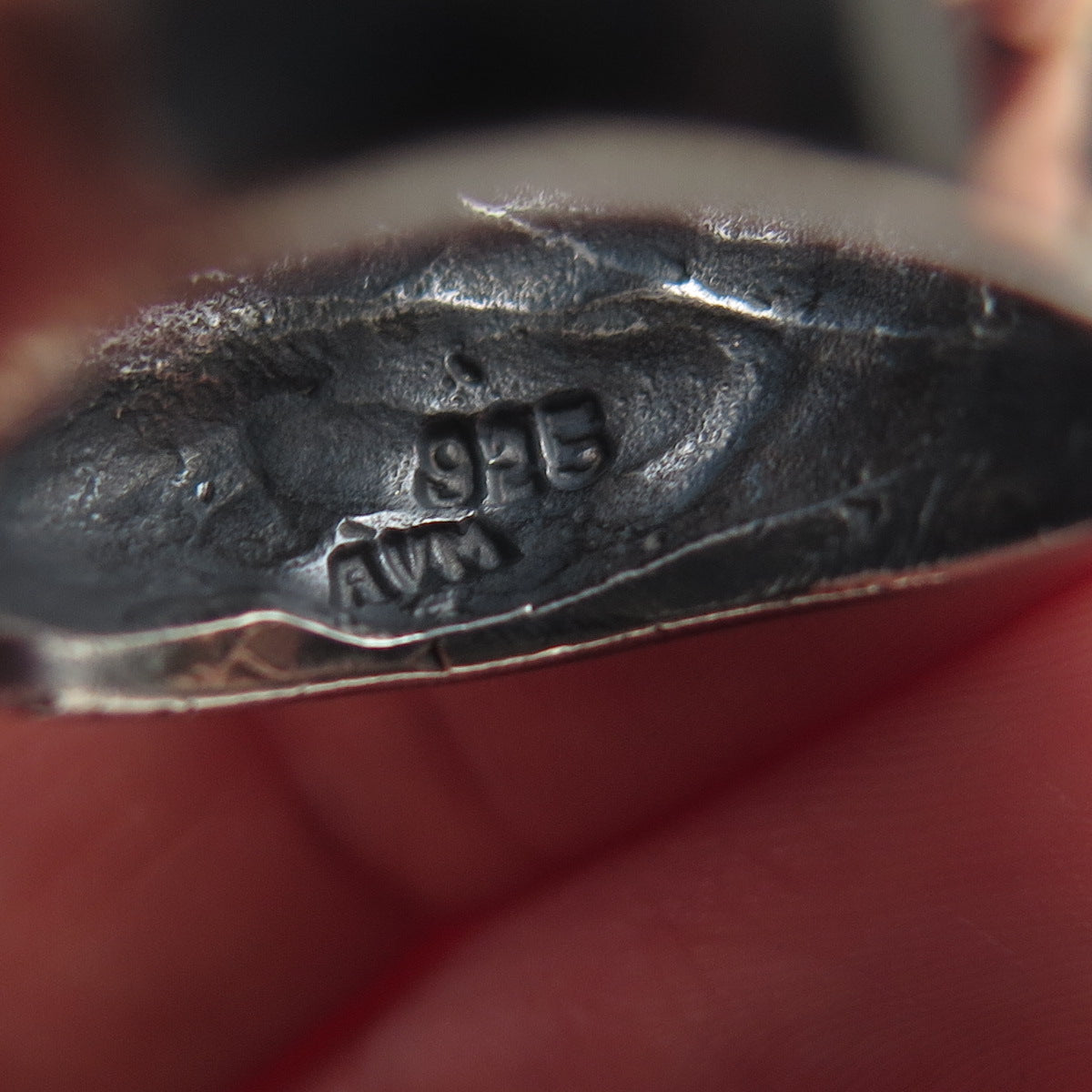 925 Sterling Silver Vintage Mexico Modernist Oxidized Statement Ring Size 6