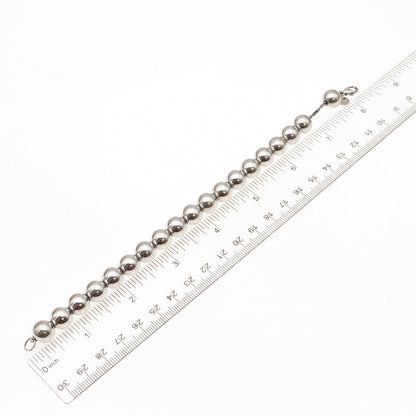 Tiffany & Co. 925 Sterling Silver Vintage HardWear Ball Beaded Bracelet 7.25"