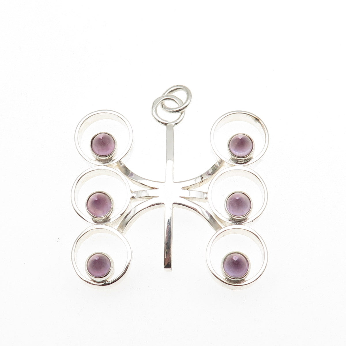 Kultaseppa Salovaara Sterling Vintage Finland Real Amethyst Modernist Pendant