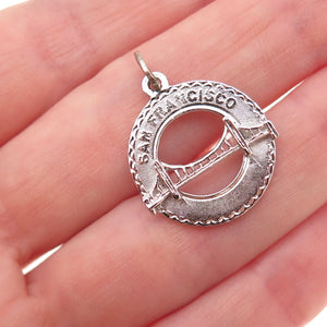 Crea 925 Sterling Silver Vintage SF Golden Gate Bridge Charm Pendant