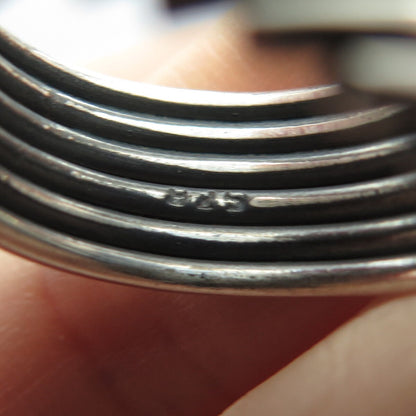 925 Sterling Silver Vintage Wire Wrapped Ring Size 7.5