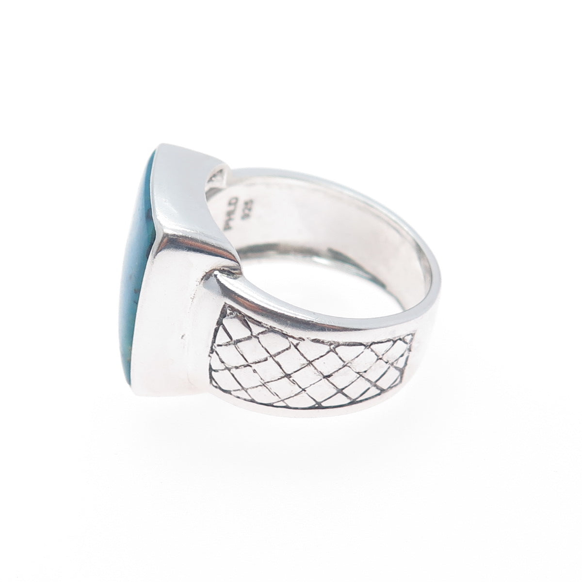 PHLD PlayHardLookDope 925 Sterling Silver Real Turquoise Ring Size 11.5