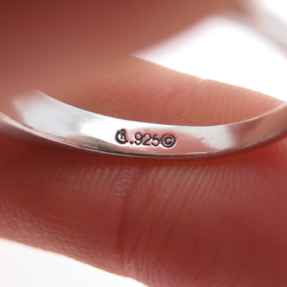 CAROLYN POLLACK Old Pawn 925 Sterling Vintage MOP Inlay Stackable Ring Size 8.25