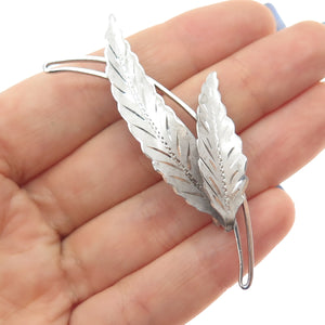 Curtis Curtman 925 Sterling Silver Antique Art Deco Floral Leaf Pin Brooch