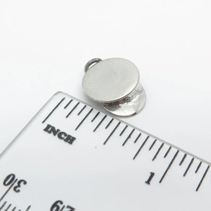 925 Sterling Silver Vintage Cap 3D Charm Pendant