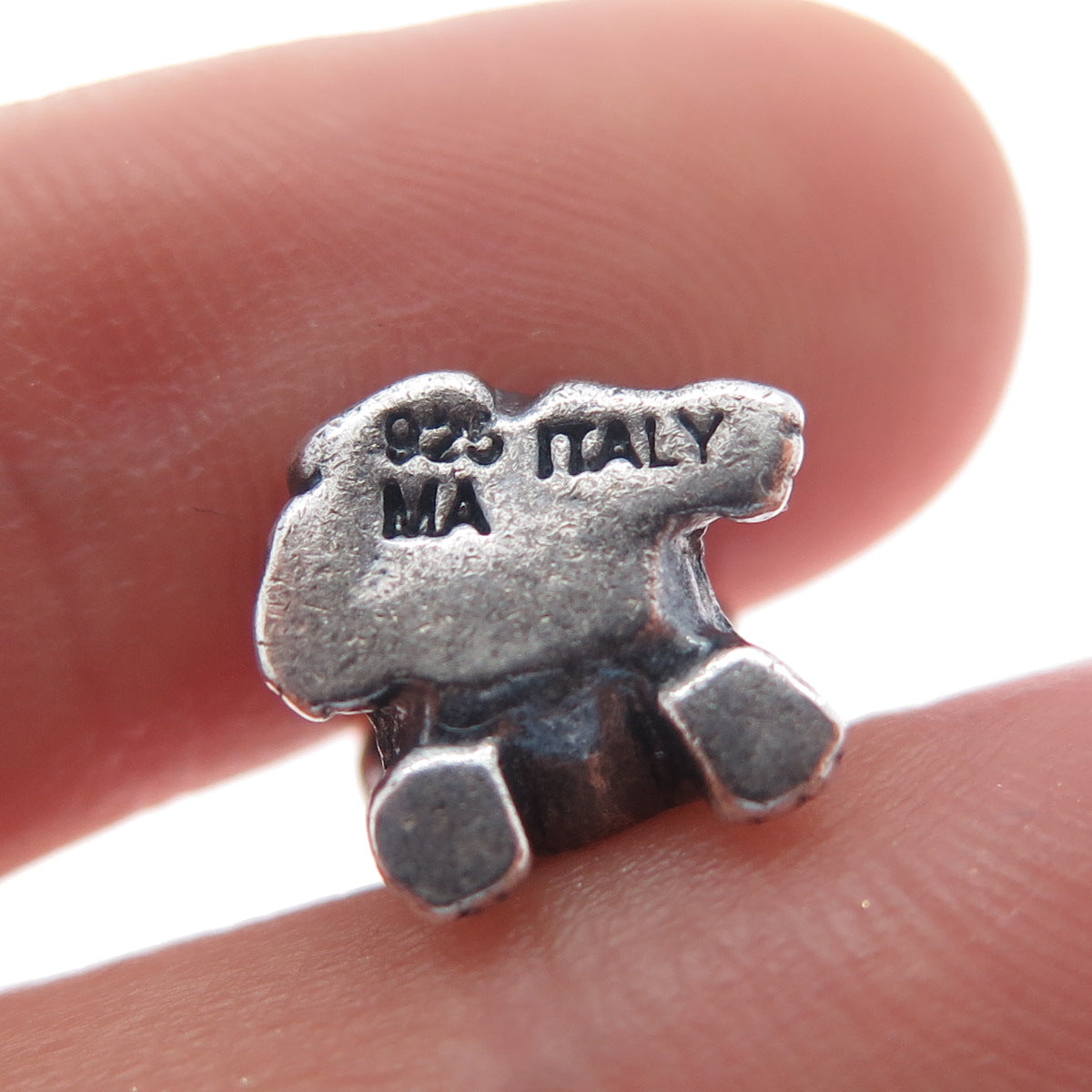 MICHAEL ANTHONY 925 Sterling Silver Italy Dog Slide Bead Charm