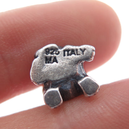 MICHAEL ANTHONY 925 Sterling Silver Italy Dog Slide Bead Charm