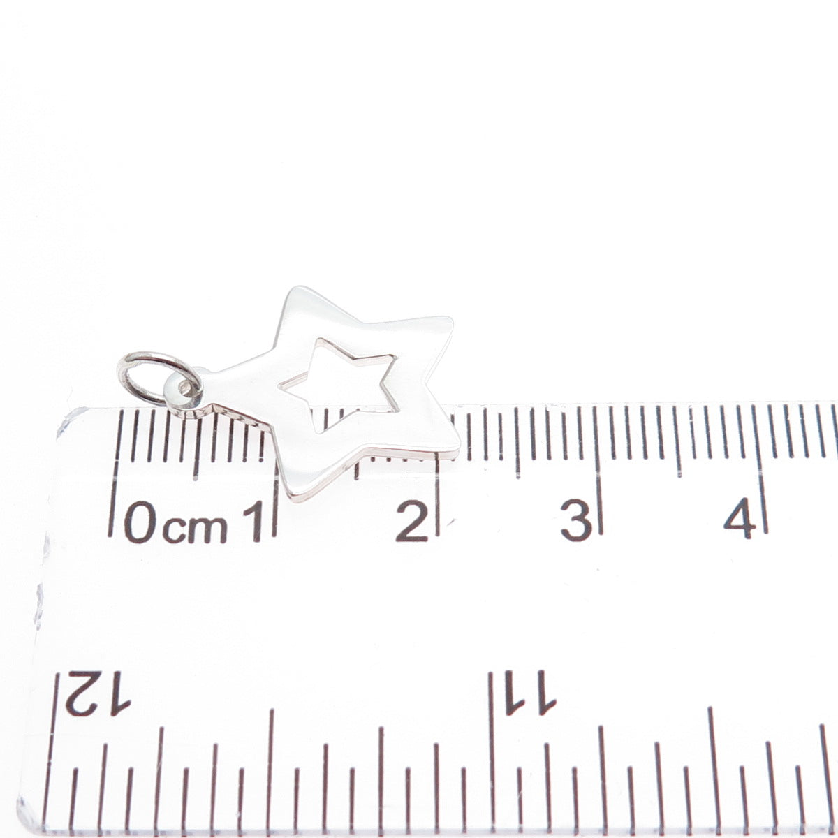 925 Sterling Silver Vintage Open Star Minimalist Charm Pendant