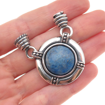 Carolyn Pollack 925 Sterling Silver Vintage Real Lapis Centerpiece Pendant