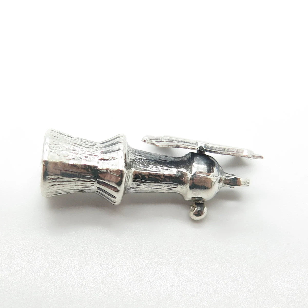 925 Sterling Silver Vintage Old Mill Movable Pendant