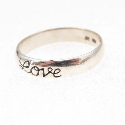 Jewelry Concepts 925 Sterling Silver Vintage Faith Love Hope Band Ring Size 12