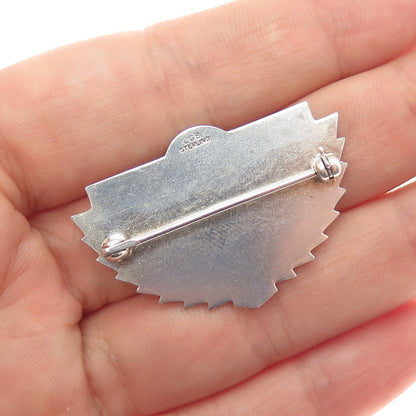 LGB BALFOUR 925 Sterling Silver Vintage Japanese Fan Pin Brooch