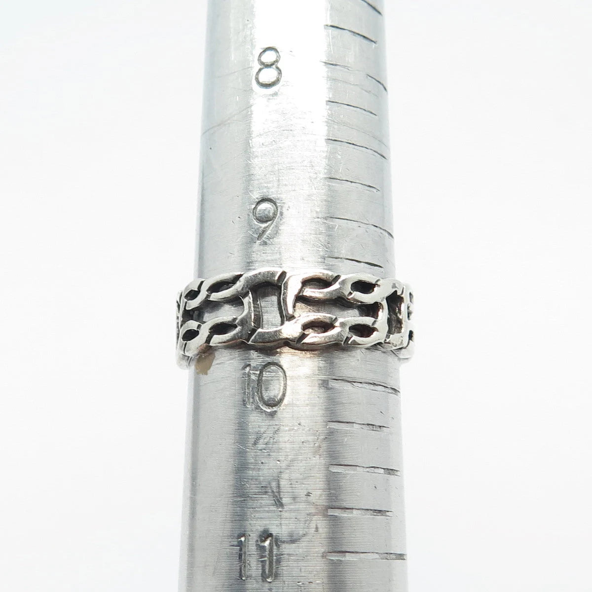 925 Sterling Silver Vintage Knot Band Ring Size 9.75