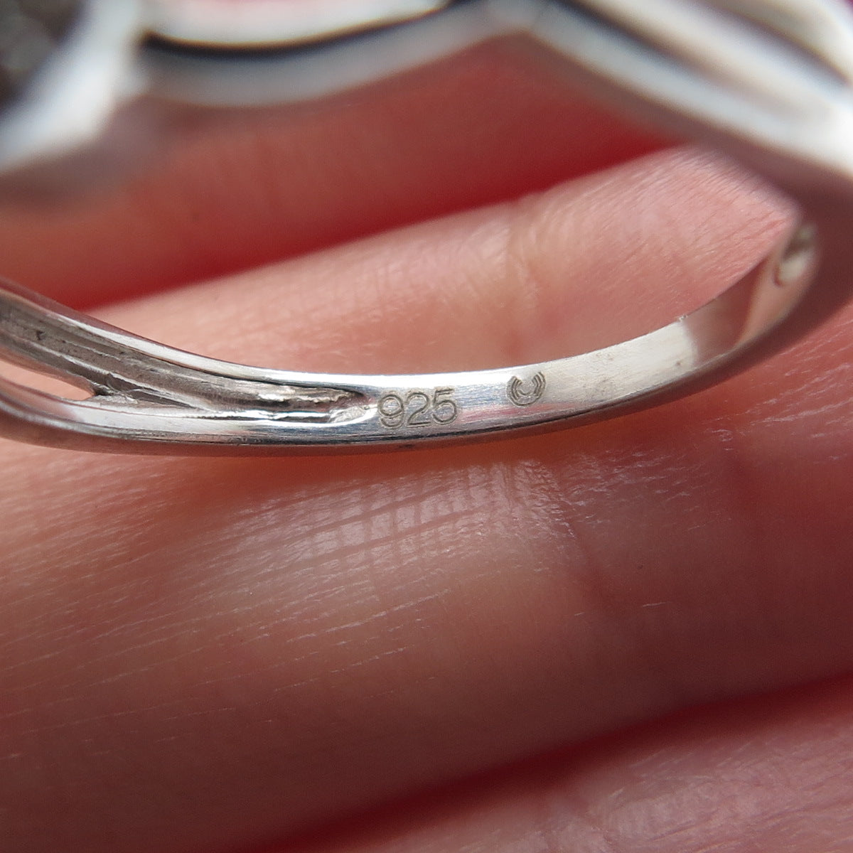 925 Sterling Silver Round-Cut C Z Infinity Twisted Promise Ring Size 7