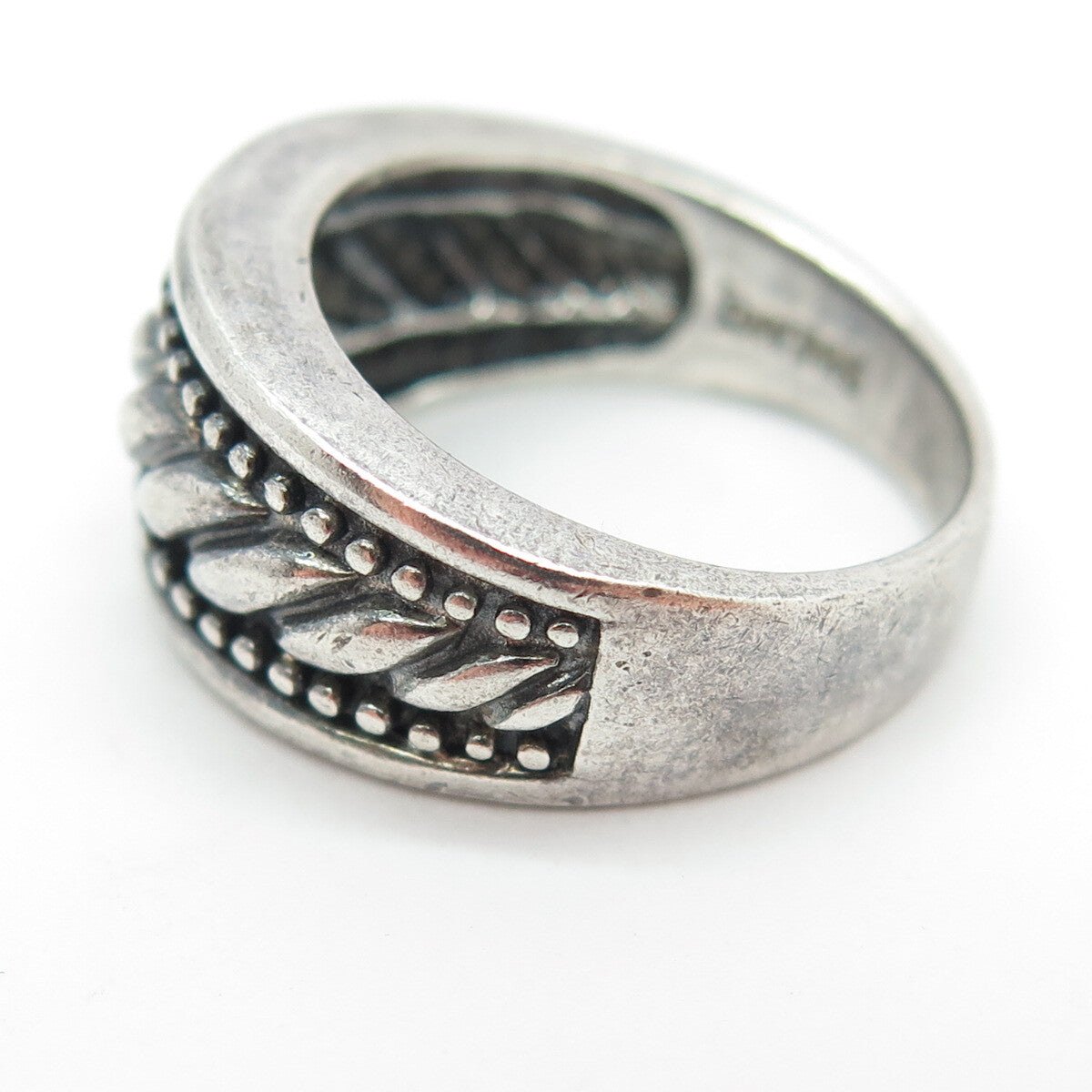 CHAPAL ZENRAY 925 Sterling Silver Vintage Twisted Rope Ring Size 7.25
