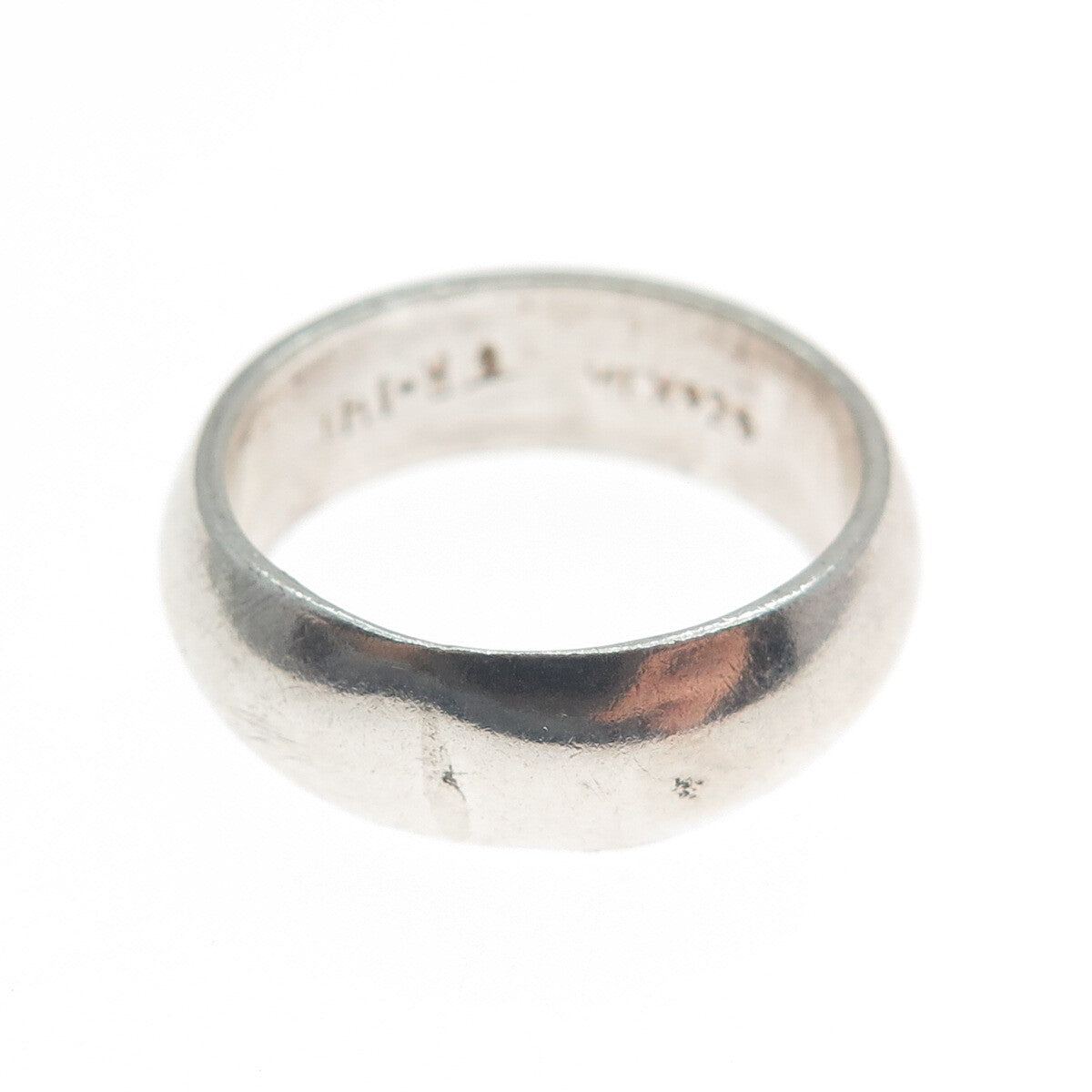 925 Sterling Silver Vintage Mexico Classic Wedding Band Ring Size 5.5