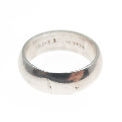 925 Sterling Silver Vintage Mexico Classic Wedding Band Ring Size 5.5