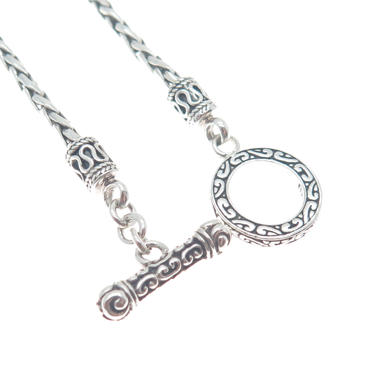 EFFY 925 Sterling Silver Spiga Chain Necklace 18"