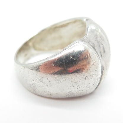 925 Sterling Silver Vintage Ribbed Ring Size 7.5