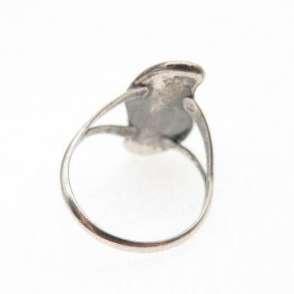 Old Pawn Sterling Silver Vintage Southwestern Kingman Turquoise Ring Size 4.75