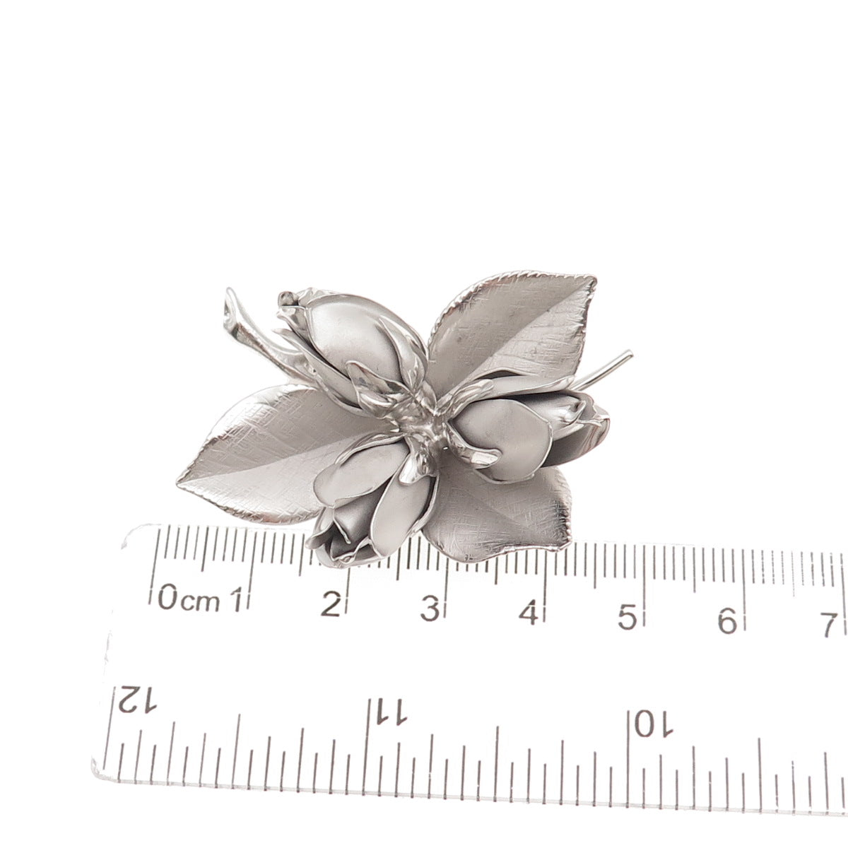 Harry S Bick 925 Sterling Silver Vintage Flower Pin Brooch