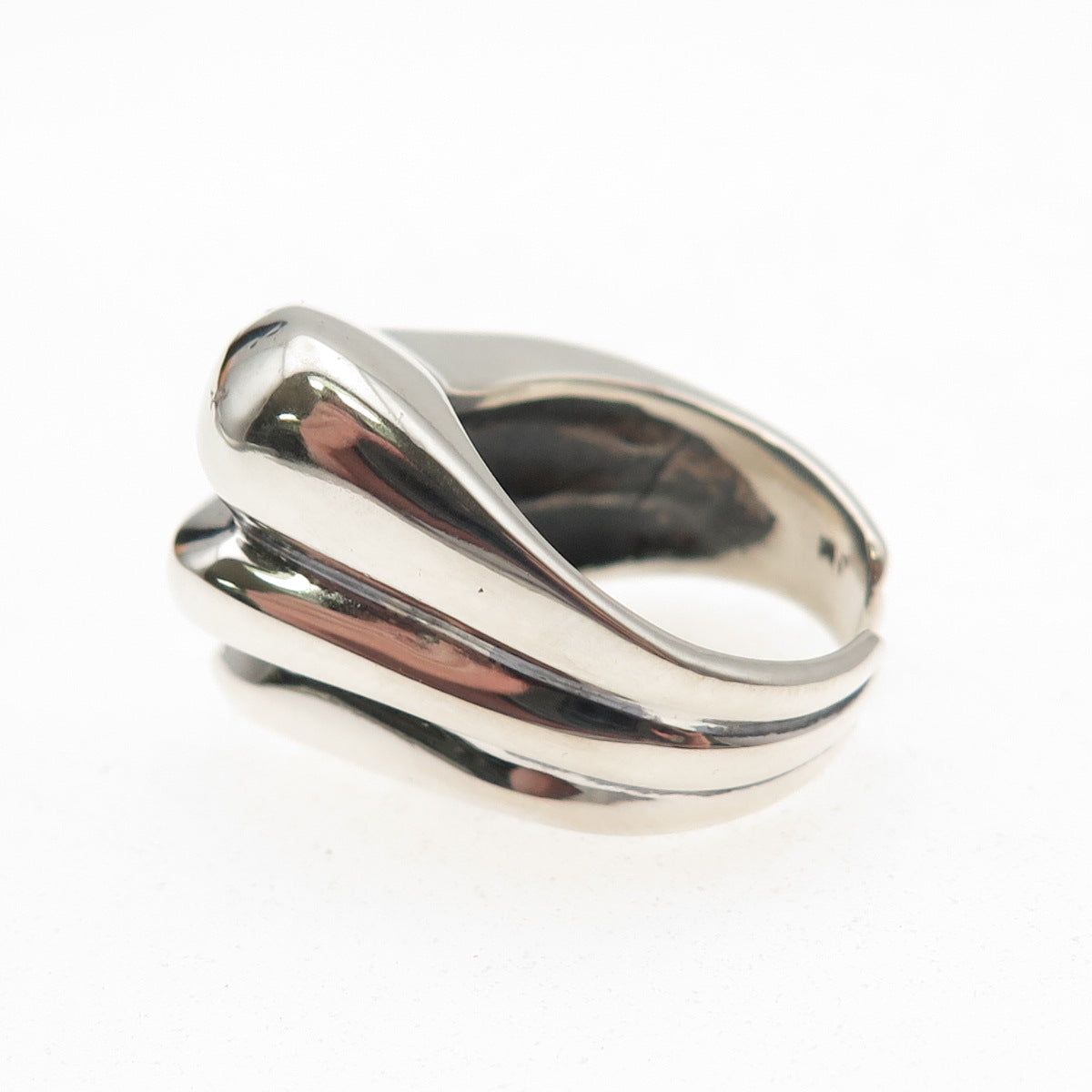 Joseph Masaniello 925 Sterling Silver Vintage Modernist Adjustable Ring Size 6.5