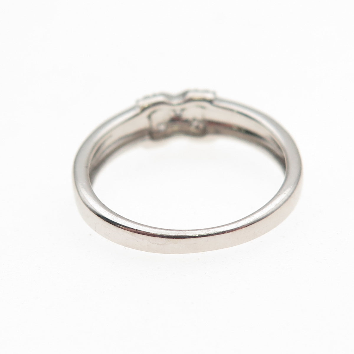 925 Sterling Silver Round-Cut C Z Letter X Initial Ring Size 6