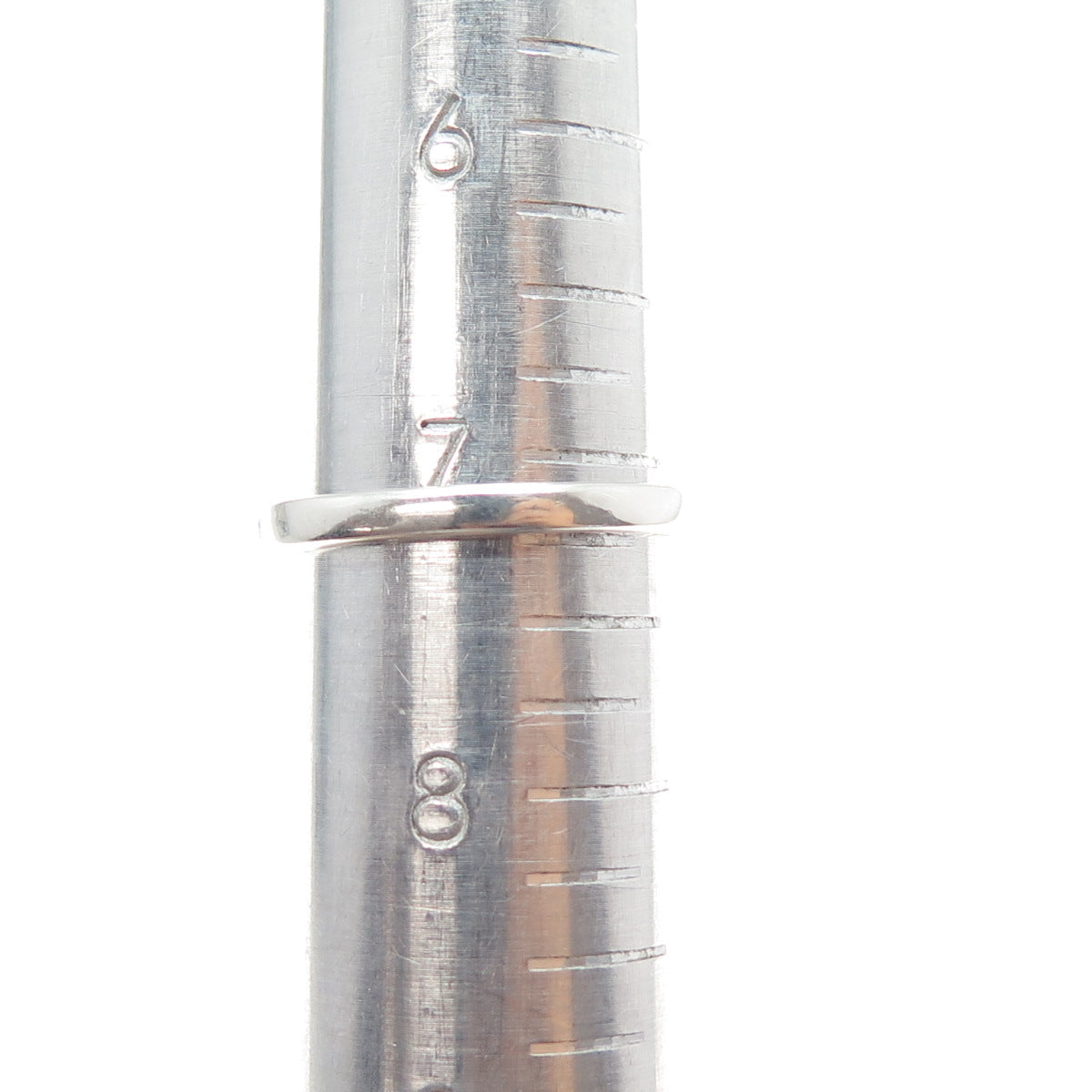 DIAG 925 Sterling Silver Round-Cut C Z Half Eternity Band Ring Size 7.25