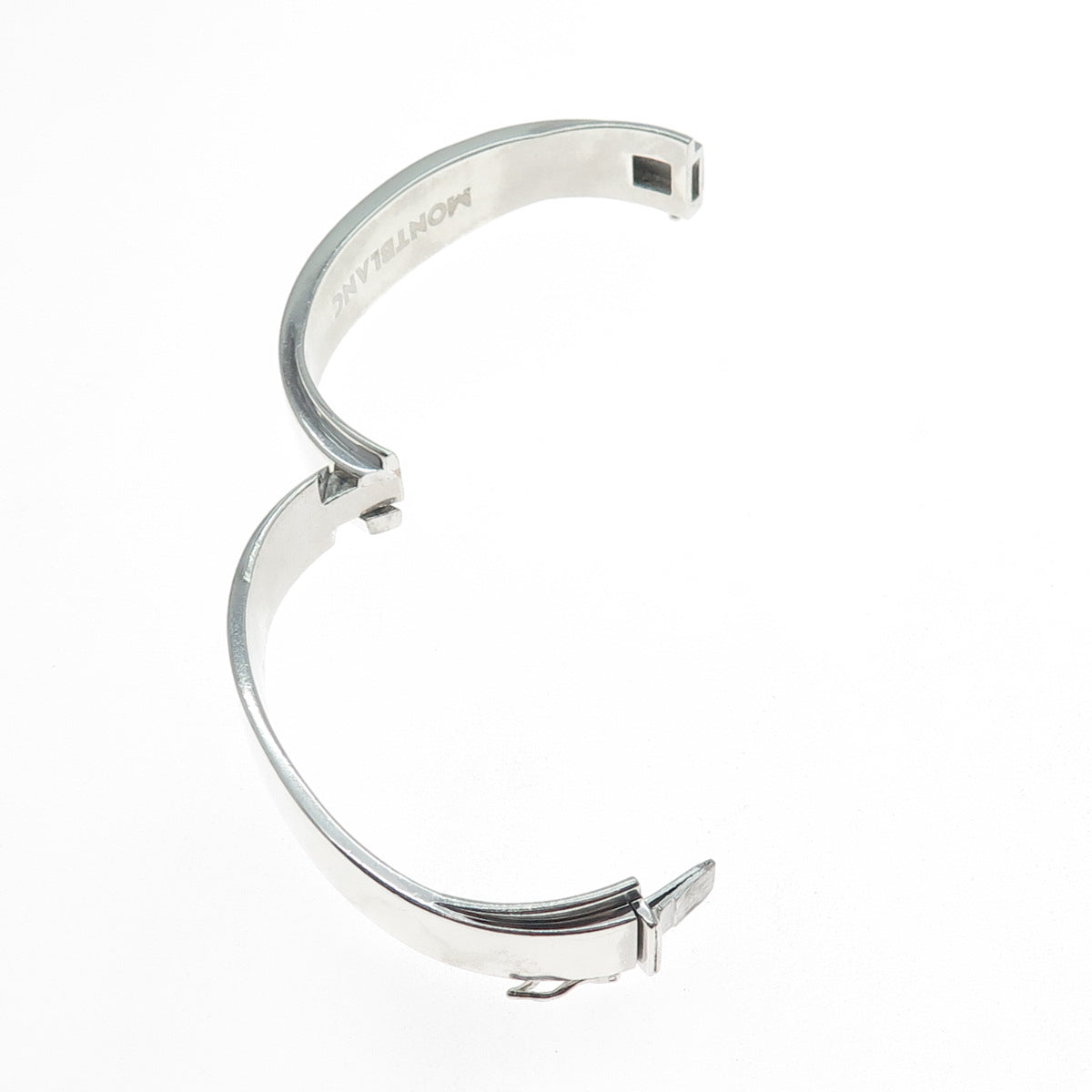 MONTBLANC 925 Sterling Silver Vintage Crisscross Bangle Bracelet 7"