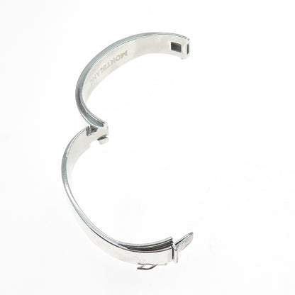 MONTBLANC 925 Sterling Silver Vintage Crisscross Bangle Bracelet 7"