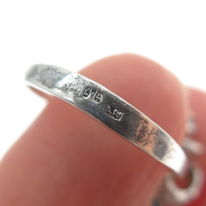 925 Sterling Silver Vintage Real Pearl Faux Turquoise & C Z Ring Size 6.5