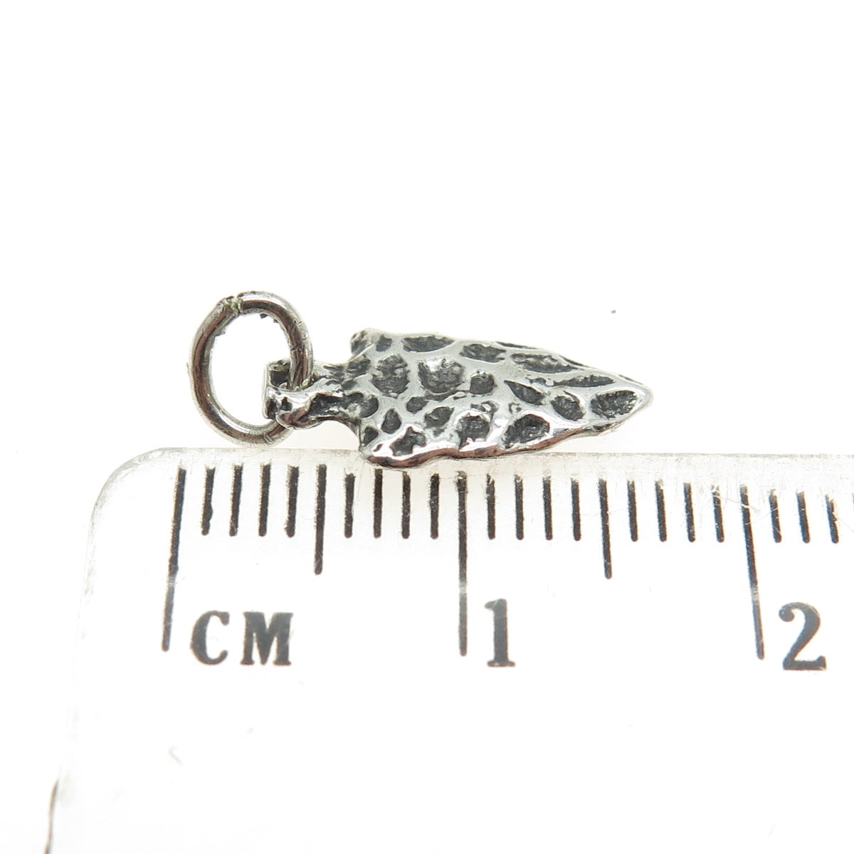 Old Pawn 925 Sterling Silver Vintage Southwestern Arrow Oxidized Charm Pendant