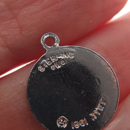 925 Sterling Silver Vintage 1961 NY World's Fair 1964-1965 Mini Charm Pendant