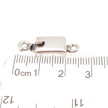 925 Sterling Silver Vintage Mexico Bracelet / Necklace Box Lock Clasp