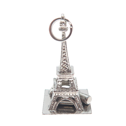 WELLS 925 Sterling Silver Vintage 1965 Eiffel Tower 3D Pendant