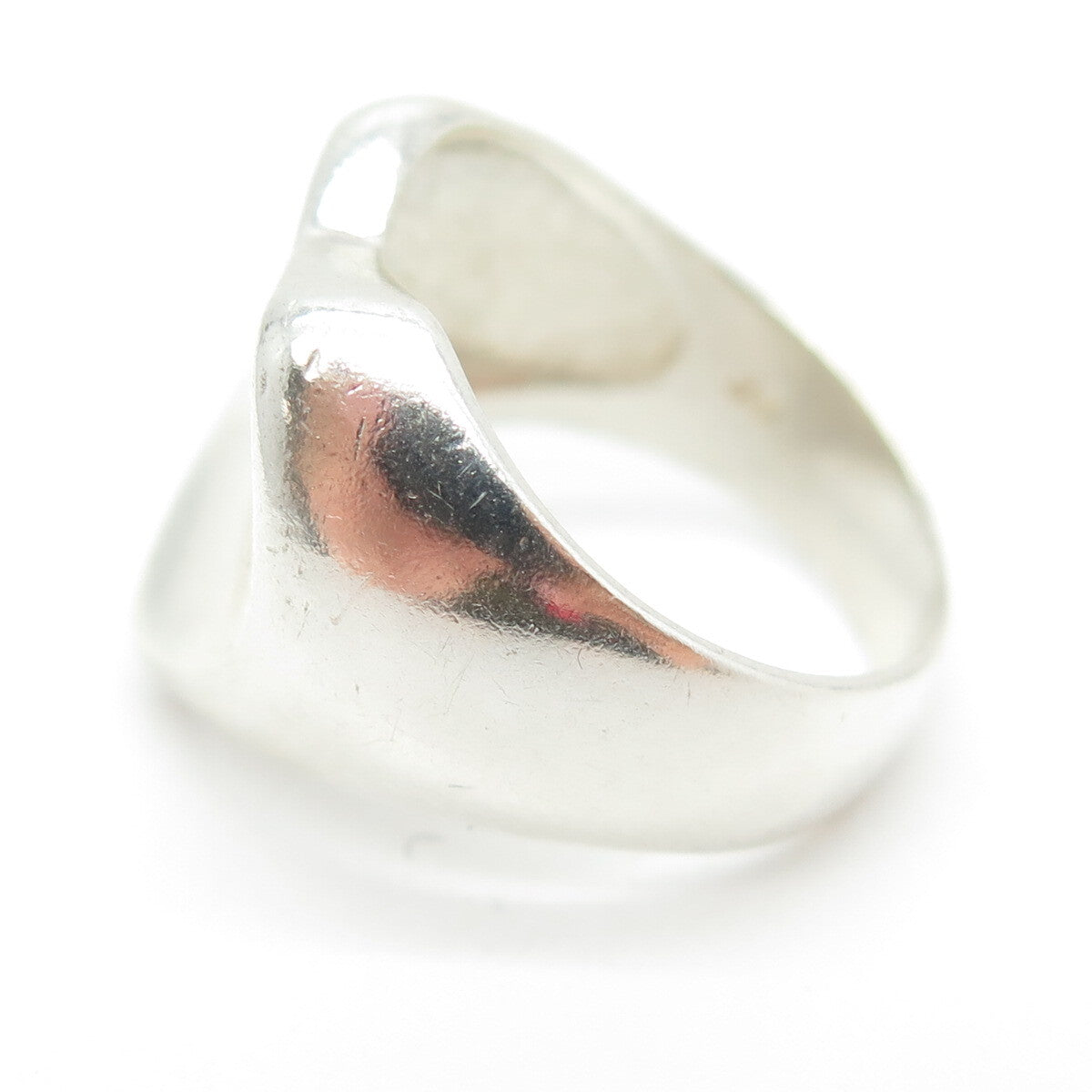 CHAPAL ZENRAY 925 Sterling Silver Vintage Modernist Heart Ring Size 6.25