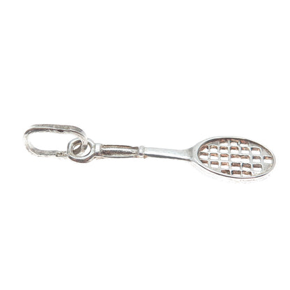 925 Sterling Silver Vintage Italy Tennis Racquet Pendant
