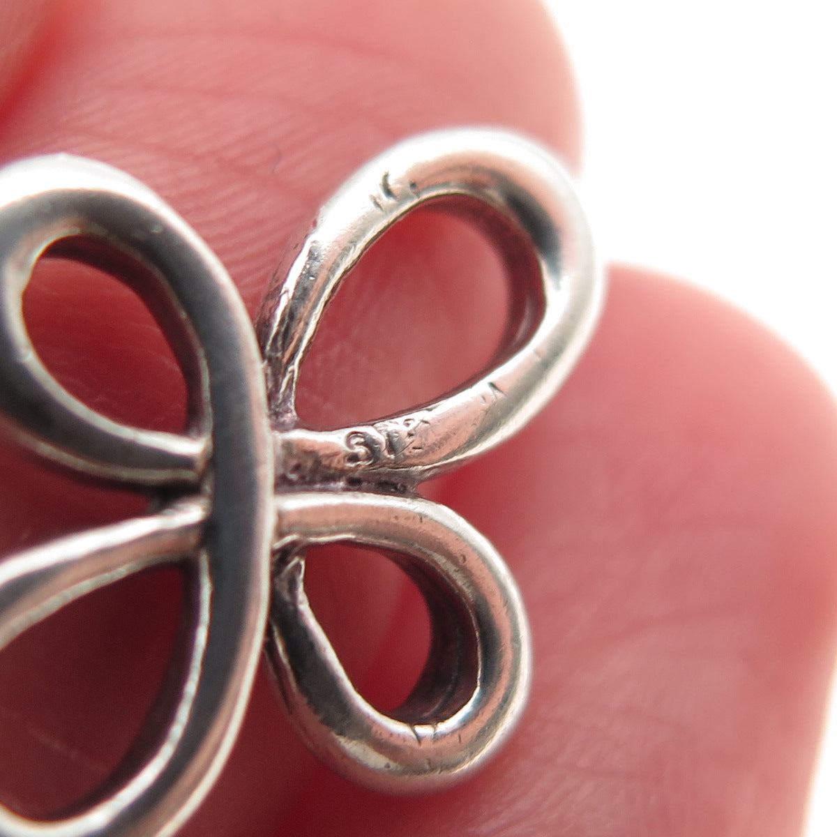 925 Sterling Silver Vintage Cross Ornate Mini Charm Pendant