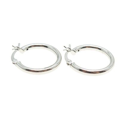 925 Sterling Silver Hinged Hoop Earrings