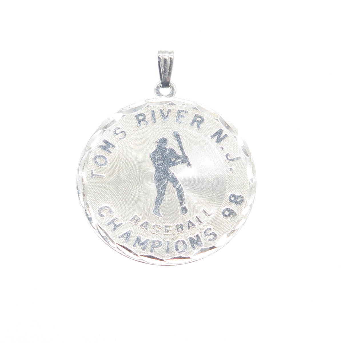 CREA Sterling Silver Vintage 1998 Toms River N. J. Baseball Champions Pendant